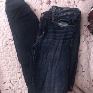 AEO Long jegging dark wash!